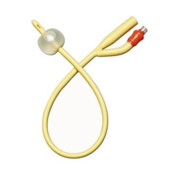 AMSure Silicone Coated 2-Way Foley Catheters - 14 FR / 30 cc Balloon / Each