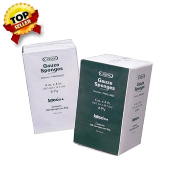 Caring Woven Non-Sterile Gauze Sponges 4" x 4" - Bag of 200