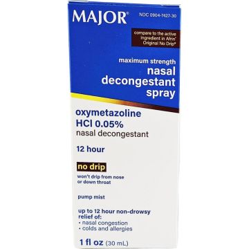 Nasal Decongestant Spray, 1 fl oz each (1, 3, 6 or 12 Pack) by Major - 1 Pack
