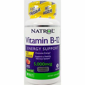 Vitamin B12 5000 mcg, 100 Fast Dissolve Tablets by Natrol
