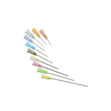 Hypodermic Needle Monoject Without Safety by Covidien - Box of 100 - 21 Gauge 1-1/2 Inch, Lavender.