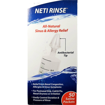 Neti Rinse Sinus Kit 50 Saline Packets