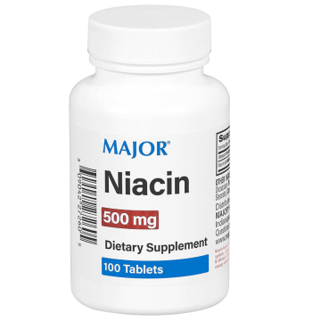 Niacin 500mg B Vitamin (Niacin Acid) Dietary Supplement 100 Tablets