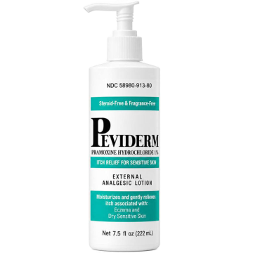 Peviderm Lotion Pramoxine Hydrochloride 1% Anti-Itch Moisturizing Lotion 222 mL