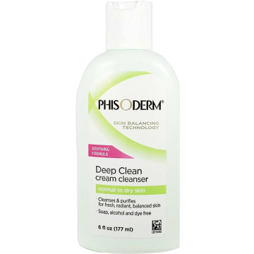 Phisoderm Deep Clean Cream Cleanser, (Normal to Dry Skin) 6 fl oz