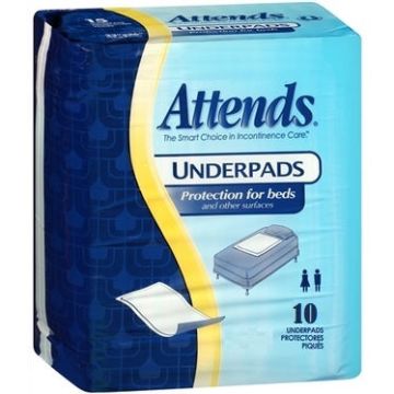 Attends Dri-Sorb Underpads by Attends Healthcare Products - Light Absorbency / 17 x 24 Inch / Package (10 Each)