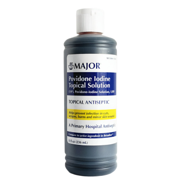 Povidone Iodine Topical Solution (Antiseptic) 8 fl oz by Major