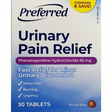 Preferred Urinary Pain Relief, 95 mg 30 Tablets Each (1 or 3 Pack) - 3 Pack