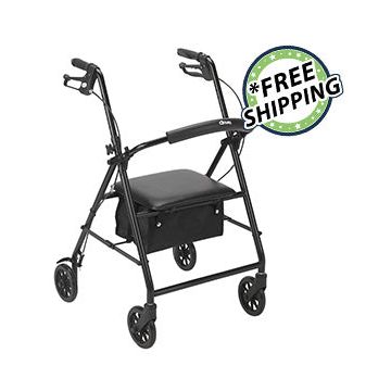Drive Medical Rollator with 6" Wheels - Red