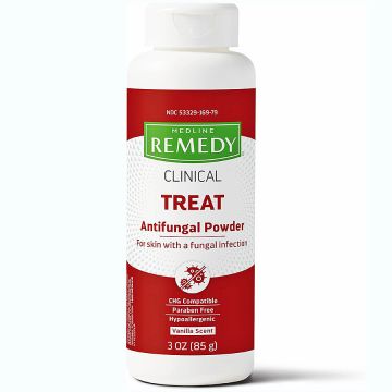 Remedy Clinical Antifungal Powder Miconazole Nitrate 2% with Vanilla Scent 3 oz