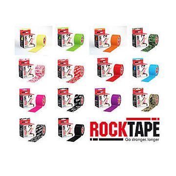 RockTape Kinesiology Tape, 2 inch x 105' Roll - Singles - Black with Logo H2O
