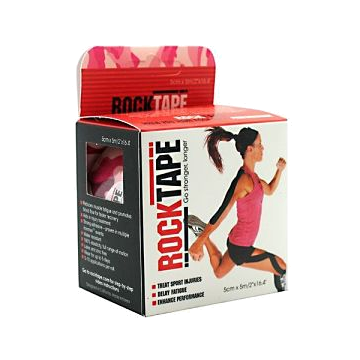 RockTape Kinesiology Tape - 1 inch x 16.5' - Package of 2 - Pink