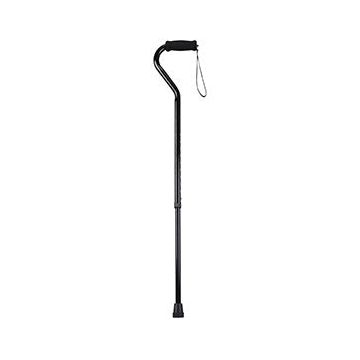 Drive Medical Foam Grip Offset Handle Walking All Terrain Cane - Black