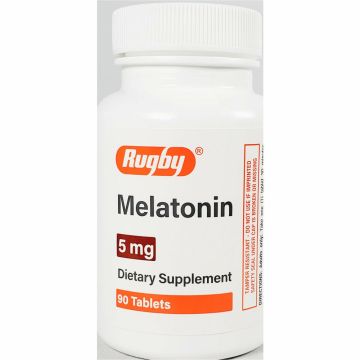Melatonin 5 mg, 90 Tablets Each (1 or 3 Pack) by Rugby - 3 Pack
