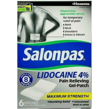 Salonpas Pain Relieving (Gel Patch), 6 Count Each (1, 3 or 6 Pack) - 6 Pack