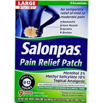 Salonpas Pain Relieving Patch, 9 Large Patches