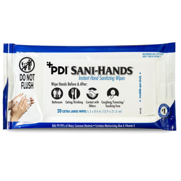 Sani-Hands Hand Sanitizing Wipes, Ethyl Alcohol Wipes 20 Pack