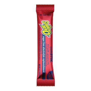 Sqwincher® Quik Stik® Zero Fruit Punch Electrolyte Replenishment Drink Mix