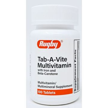 Tab-A-Vite (Multivitamin with Iron) 100 Tablets by Major
