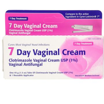 Clotrimazole 7-Day Vaginal Cream 1% with Reusable Applicator 45 gram, Taro