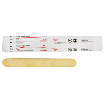 Tongue Depressors, Junior 5.5 Inch Length, White Birch, Sterile 100/Box