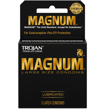 Trojan Magnum Condoms Large Size, Lubricated 3-Pack