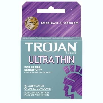 Trojan Ultra Thin Condoms, Lubricated 3-Pack