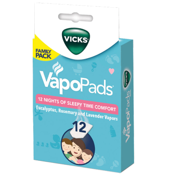 Vicks Vapopads Soothing Nighttime Sleepy Time Comfort Pads 12 Pack