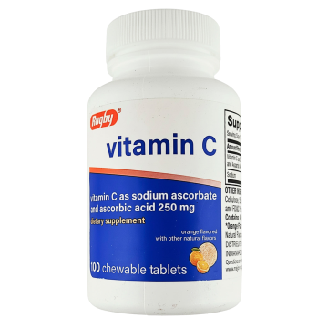 Chewable Vitamin C, 250 mg 100 Tablets by Rugby