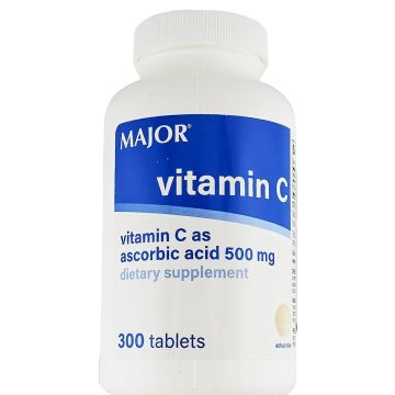 Vitamin C 500 mg 300 Tablets by Major