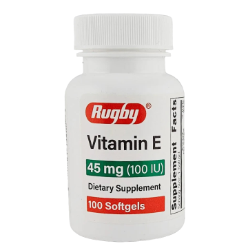 Vitamin E, 45 mg (100 IU) 100 Softgels by Rugby