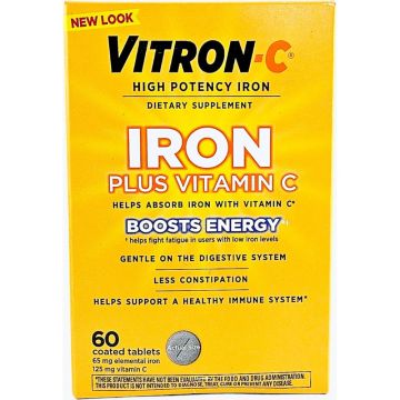 Vitron-C Iron plus Vitamin C 60 Coated Tablets