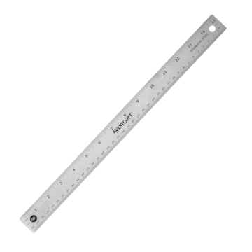 Westcott 15" Stainless Steel Office Ruler With Non Slip Cork Base (10416) - 1