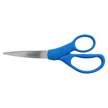 Westcott 7" All Purpose Preferred Stainless Steel Scissors, Blue (43217) - 1
