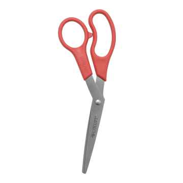 Westcott 8" Bent All Purpose Value Scissors, Red (10703) - 1