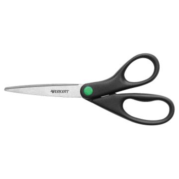 Westcott 8" Straight KleenEarth Recycled Stainless Steel Scissors (41418) - 1