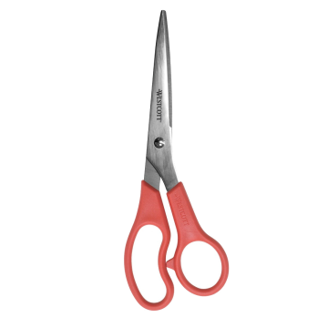 Westcott All Purpose Value Stainless Steel Scissors, 8", Red (40618) - 1