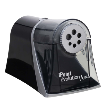 Westcott Electric iPoint Evolution Axis Heavy Duty Pencil Sharpener, Black and Silver (15509) - 1