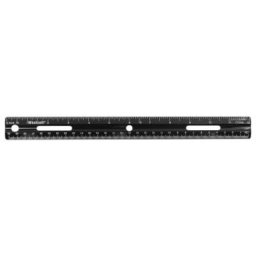 Westcott KleenEarth 12" Ruler, Black (41015) - 1
