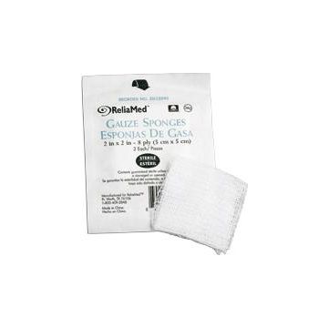 ReliaMed Sterile Gauze Sponge - Package of 25 - 3 inch x 3 inch, 12-Ply